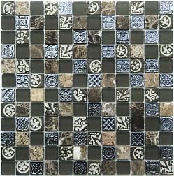 NS-mosaic Exclusive series S-835 Стекло Мозаика 29,8х29,8 (2,3х2,3) см