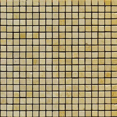Bertini Mosaic Мозаика из мрамора Egyption Yellow Мозаика 1,5х1,5 сетка 30,5х30,5