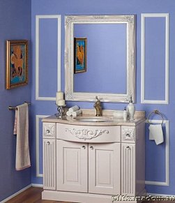 ЭкоМебель Валенсия Комплект мебели для ванных комнат 2 Soft2 (тумба-умывальник с фальшпанелью с декором) 100
