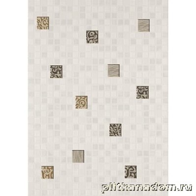 Березакерамика Квадро Декор мозаика белая 25х35 см
