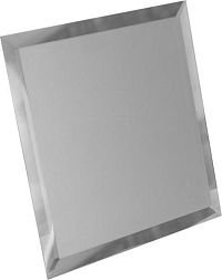 Компания ДСТ Зеркальная плитка КЗС1-03 Квадратная серебряная плитка с фацетом 10 мм 25х25 см