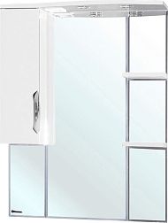 Bellezza Лагуна-75 Зеркало-шкаф Белый, встроенный светильник, левый