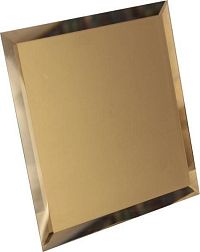 Компания ДСТ Зеркальная плитка КЗБ1-02 Квадратная бронзовая плитка с фацетом 10 мм 20х20 см