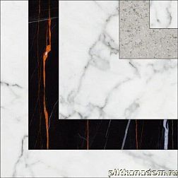 Kerranova Marble Trend Carrara K-1000-MR-t01-cut Вставка 10х10 см
