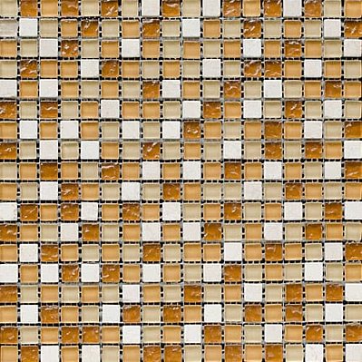 Bertini Mosaic Мозаика Миксы из стекла Light brown-beige-white mix Мозаика 1,5х1,5 сетка 30,5х30,5