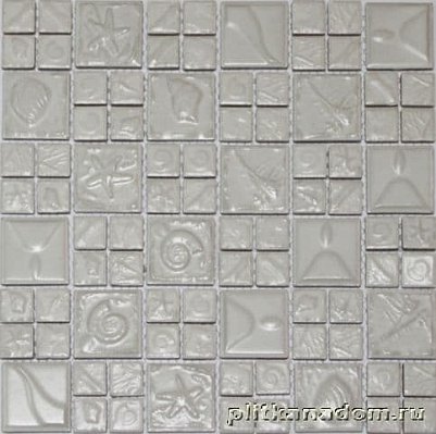 Primacolore Ceramic Mat Mixed White Мозаика Ракушки Микс керамогранит 30x30