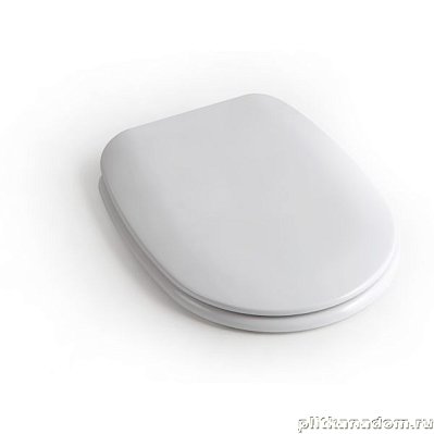 White Ceramic Basic, быстросъемное тонкое сиденье с микролифтом, белый глянцевый
