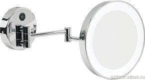 Stil Haus, настенное круглое косметическое зеркало (3x) с LED подсветкой, хром, 902(08)