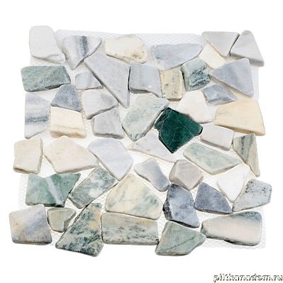 Sekitei Каменная мозаика MS7004 IL Мрамор серо-зелёный 30,5х30,5 см