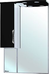 Bellezza Лагуна-65 Зеркало-шкаф Черный, встроенный светильник, левый