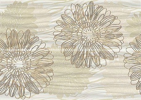 Halcon Ceramicas Meringa Gloss Relieve Flores Decor Crema Декор 48,4х68,5 (2 шт.)