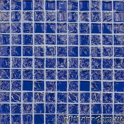 Lars Сeramica Ночной Город Ice series (синяя) Мозаика стекло 30х30