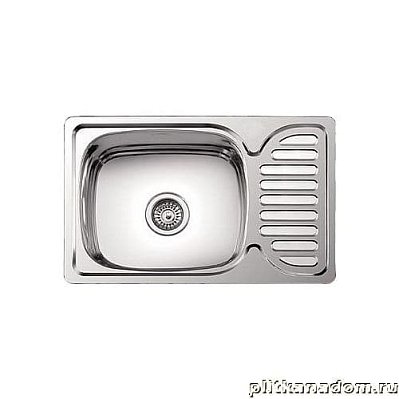 Sinklight Кухонная мойка врезная 6642 L-R-U толщина 0,8 мм, глубина чаши 180 мм, декор 66х42
