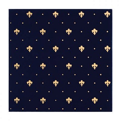 Petracers Grand Elegance GL03-11 Giglio Oro su Blu Настенная плитка 20x20 см