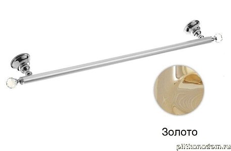 Webert Karenina КА500601 Полотенцедержатель из латуни наконечники Swarovski общая длина 50, золото