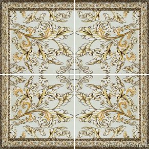 Infinity Ceramic Tiles Mola di Bari Roseton Jade Панно 120x120 (из 4-х плиток) см