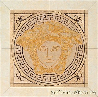 Gardenia Versace Palace Riv. 8771 Oro-Almond-Beige-Nero Панно мрамор 50х50