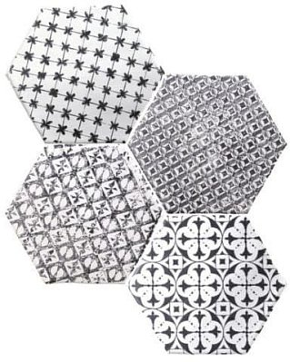 Cevica Marrakech Mosaic Negro Hexagon Декор 15х15