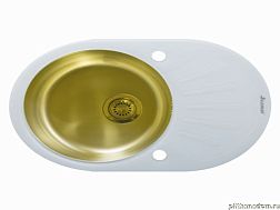 Seaman Eco Glass SMG-730W Кухонная мойка, Gold (PVD)