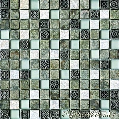 L'Antic Colonial Mosaico Tecno Quarz Emerald G-522 Мозаика (кубик 2,1х2,1) 29,6x29,6