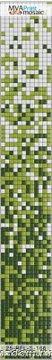 MVA-Mosaic 25RFL-S-166 Стеклянная мозаика растяжка 223х31,7 (2,5х2,5)