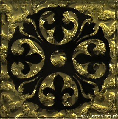 Газкерамик(НЗКМ) Вставки напольные Бутон Золото Вставка напольная 6,6х6,6 см