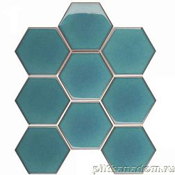 Starmosaic Homework Hexagon Big Green Glossy (JJFQ80071) Зеленая Глянцевая Мозаика 25,6х29,5