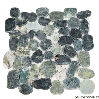Sekitei Каменная мозаика MS9002 BC Мрамор серо-зелёный круглый 32х32 см