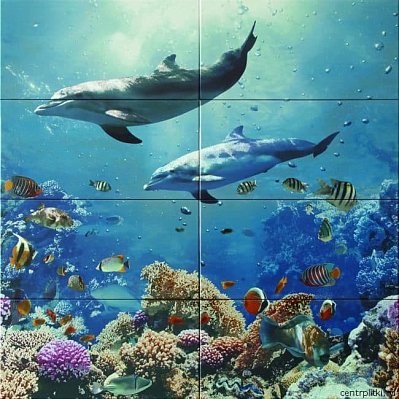 Sorolla Панно Mural Dolfins (8 пл.) 100x100