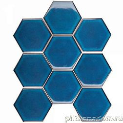 Starmosaic Homework Hexagon Big Deep Blue Glossy (JJFQ80048) Синяя Глянцевая Мозаика 25,6х29,5