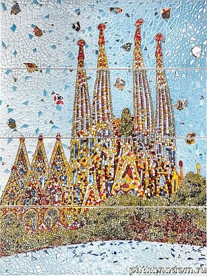 Glazurker Catalonia Sagrada Familia Set Панно (из 4-х плиток) 20x60