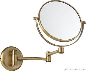 Stil Haus, настенное круглое косметическое зеркало (3x) с поворотным механизмом, золото, 489(16)