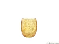 Stil Haus Cracle, настольный стакан с эффектом битого желтого стекла, 1125(AM)