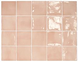 Equipe Manacor Blush Pink Розовая Глянцевая Настенная плитка 10х10 см