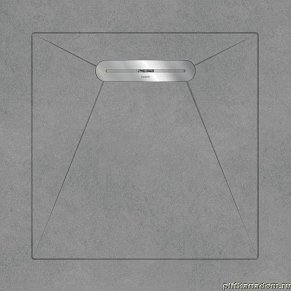 Aquanit Envelope Душевой поддон из керамогранита, цвет Arc Gri, 90х90