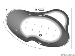 Kolpa San Lulu Акриловая ванна, правая, комплектация Luxus 170х110