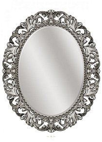 Зеркало Misty Аврора O.1021.BA.ZA Silver 76х96 см серебро с узором