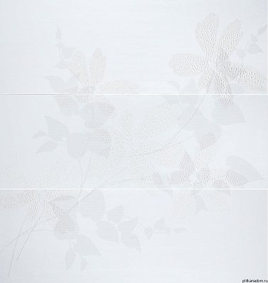 Porcelanosa Decorados Flower Blanco  Панно( Комплект из 3х шт) 94,8x90
