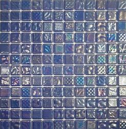 Gidrostroy Стеклянная мозаика L-029 Синяя Глянцевая Рифленая 31,7x31,7 (2,5х2,5) см