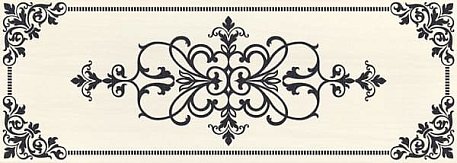 Nobilia Fortune Damasco Inserto White-Black Декор 25x70
