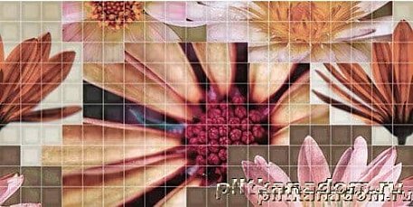 Fanal Mosaico Crema Flor 2 Decorado Мозаика 25x50