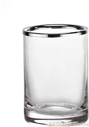 Surya Crystal, стакан 7х7хh10 см, прозрачное стекло, хром, 6601/CH-OPG