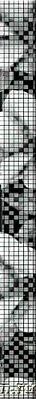 Cersanit Black-White Бордюр стеклянный черный (BW7H231) 4x44