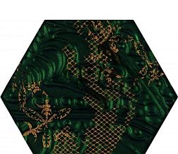 Paradyz Intense Tone Green C Glass Heksagon Зеленый Глянцевый Декор 17,1x19,8 см