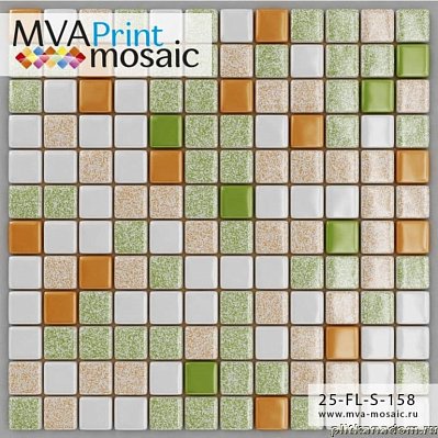 MVA-Mosaic 25ST-S-158 Стеклянная мозаика 31,7x31,7 (2,5х2,5)