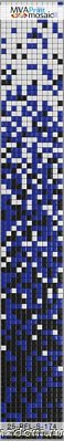MVA-Mosaic 25RFL-S-174 Стеклянная мозаика растяжка 223х31,7 (2,5х2,5)