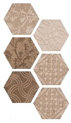 Argenta Ceramica Hexagon Patchword Warm  Керамогранит 25х22 см