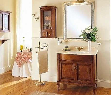 Мебель для ванной комнаты Labor Legno VICTORIA Composizione H 105, орех/бронза, 90 см