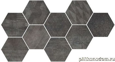 Serenissima Cir Docklands Hexagon Freeport Black Напольная плитка 24x27,7