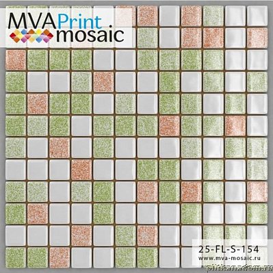 MVA-Mosaic 25ST-S-154 Стеклянная мозаика 31,7x31,7 (2,5х2,5)